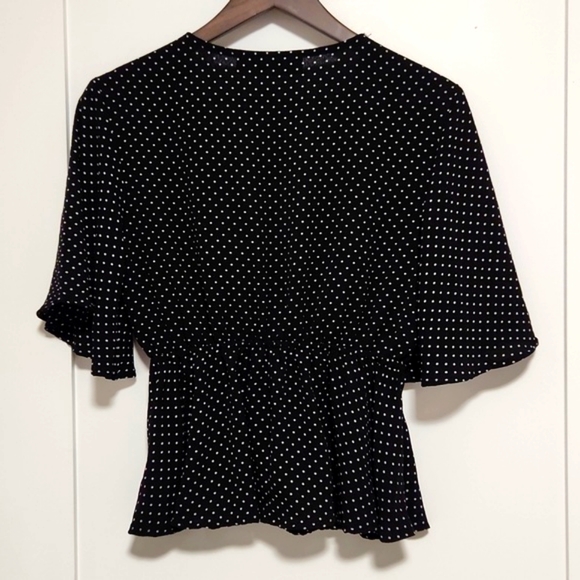 Polka Dot Tie Front Top - Picture 10 of 10